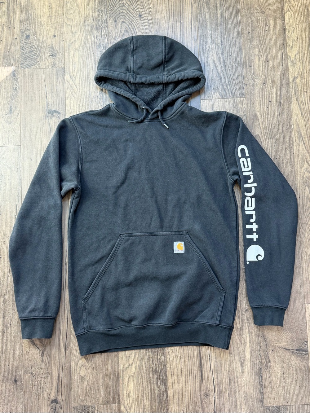 Carhartt Men’s K288 Loose Fit Hoodie Black Pullover Workwear Size S
